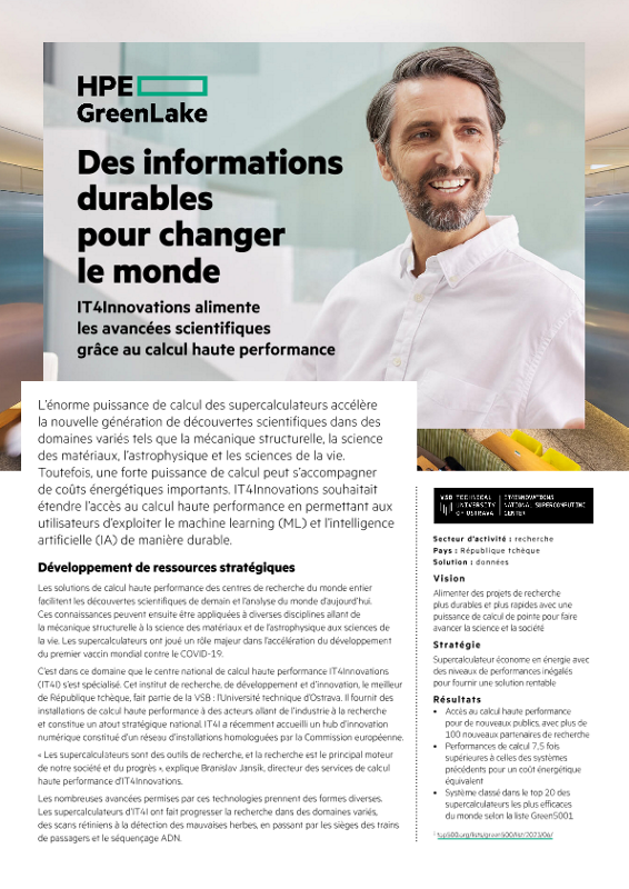 Des informations durables pour changer le monde – IT4Innovations thumbnail
