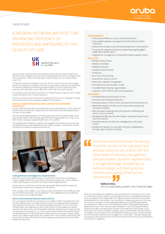 The University Hospital of Schleswig-Holstein case study thumbnail