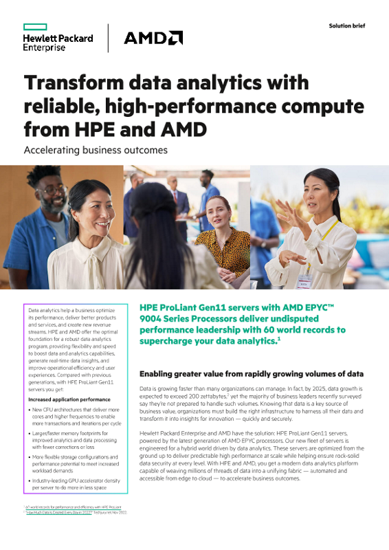 Transform data analytics with reliable, high-performance compute from HPE and AMD thumbnail