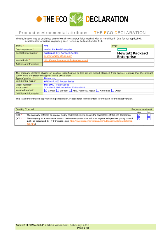 HPE MSR1000 Router Series thumbnail