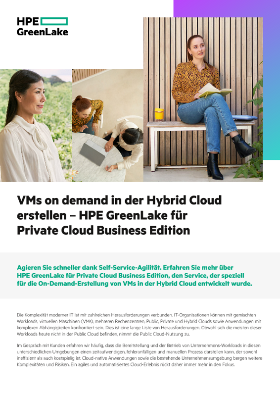 VMs on demand in der Hybrid Cloud erstellen – HPE GreenLake for Private Cloud Business Edition thumbnail