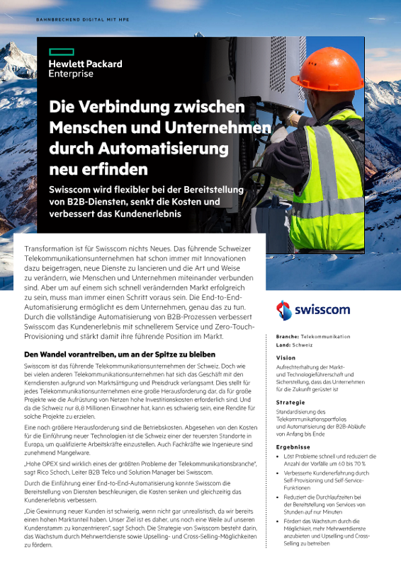 Die Verbindung von Menschen und Unternehmen durch Automatisierung neu erfinden - Swisscom thumbnail