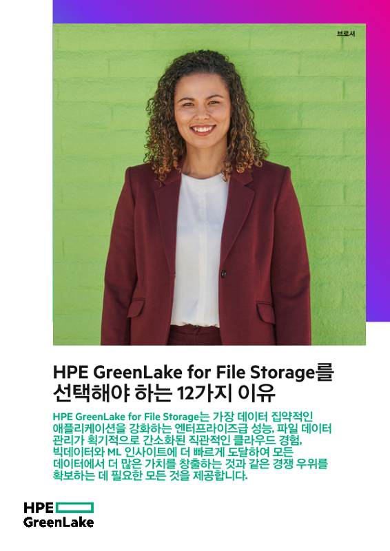 HPE GreenLake for File Storage를 선택해야 하는 12가지 이유 thumbnail
