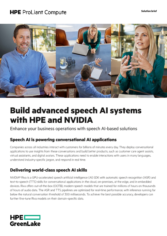 Build advanced speech AI systems with HPE and NVIDIA thumbnail