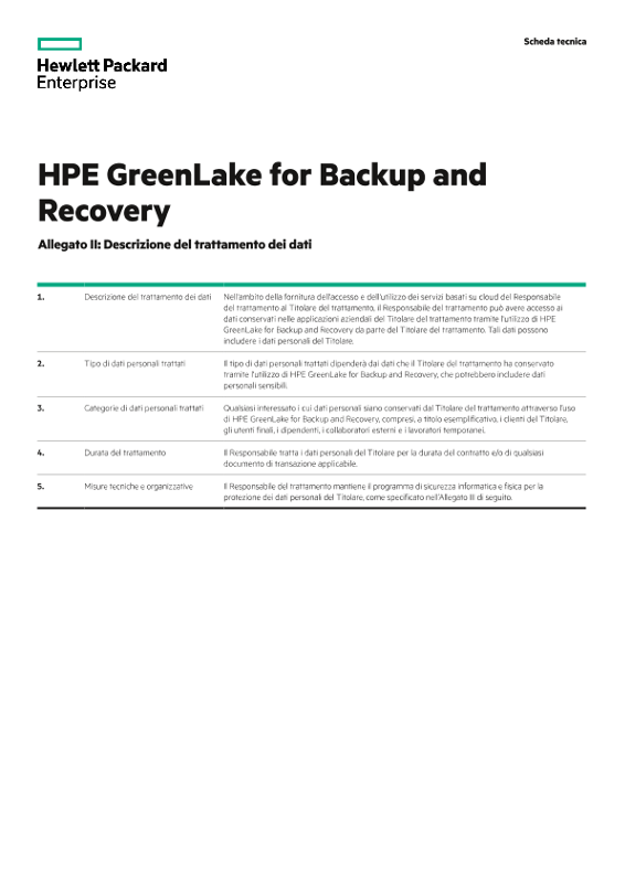 HPE Data Privacy and Security Agreement Schedule thumbnail