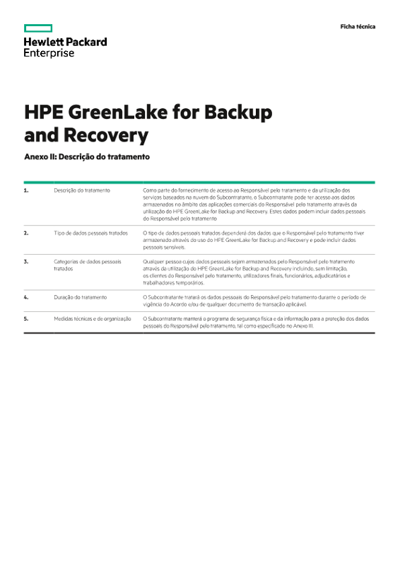HPE Data Privacy and Security Agreement Schedule thumbnail