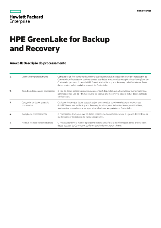 HPE Data Privacy and Security Agreement Schedule thumbnail