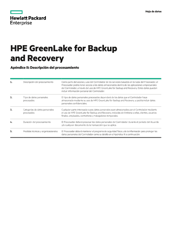 HPE Data Privacy and Security Agreement Schedule thumbnail