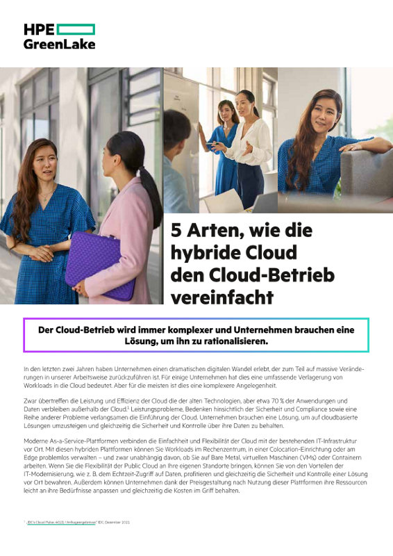 5 Arten, Wie Die Hybride Cloud Den Cloud-Betrieb Vereinfacht