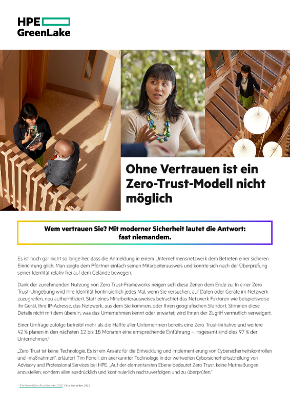 Ohne Vertrauen ist ein Zero-Trust-Modell nicht möglich thumbnail