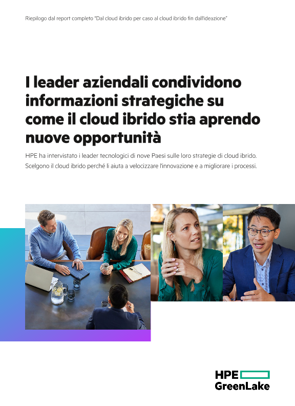 I leader aziendali condividono informazioni strategiche su come il cloud ibrido stia aprendo nuove opportunità thumbnail