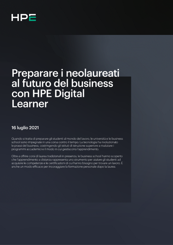 Preparare i neolaureati al futuro del business con HPE Digital Learner thumbnail
