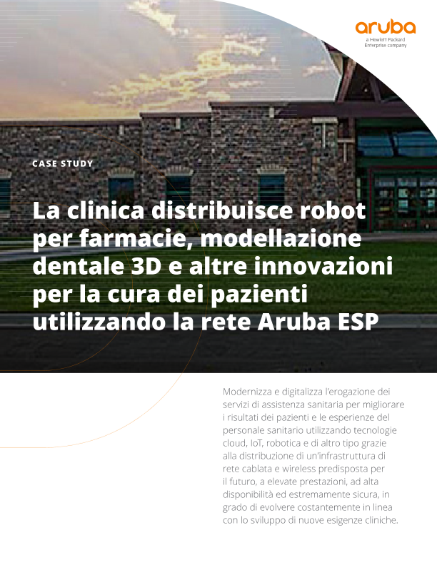 Northeastern Tribal Health System distribuisce robot per farmacie e modellazione dentale 3D utilizzando la rete HPE Aruba Networking ESP thumbnail