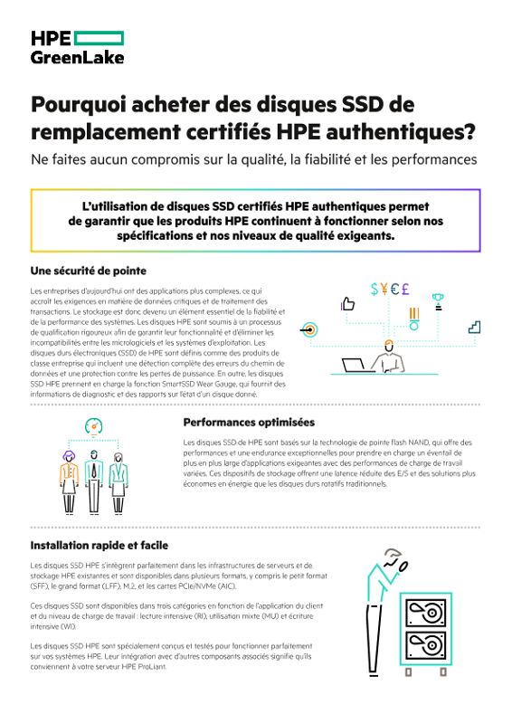 Pourquoi acheter des disques SSD de remplacement certifiés HPE authentiques? thumbnail