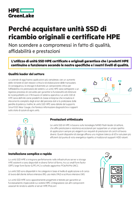 Perché acquistare unità SSD di ricambio originali e certificate HPE thumbnail