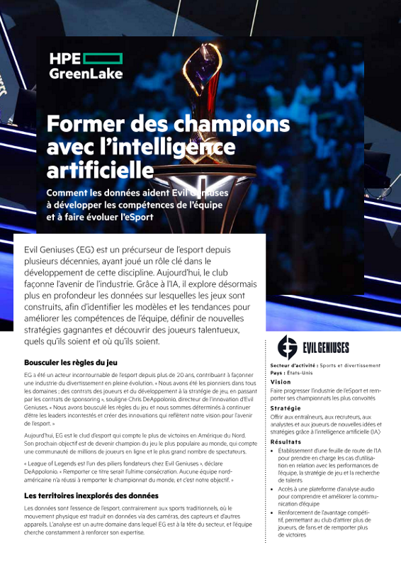 Former des champions avec l’intelligence artificielle – Evil Geniuses (EG) thumbnail