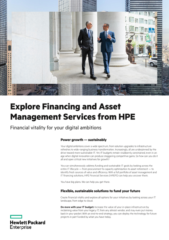 Explore Financing and Asset Management Services from HPE thumbnail
