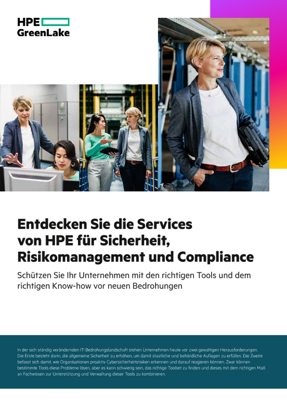 Entdecken Sie die Services von HPE für Sicherheit, Risikomanagement und Compliance thumbnail