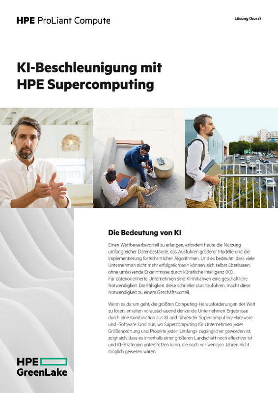 KI-Beschleunigung mit HPE Supercomputing thumbnail