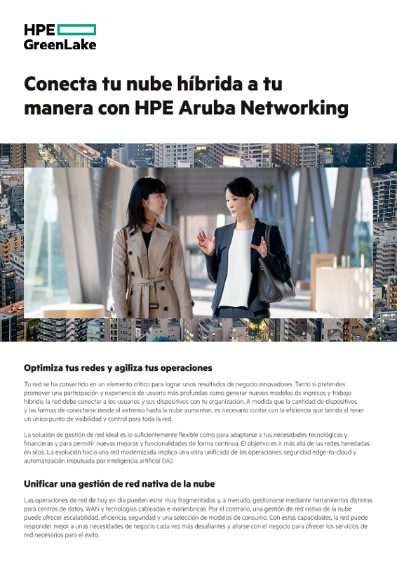 Conecta tu nube híbrida a tu manera con HPE Aruba Networking thumbnail