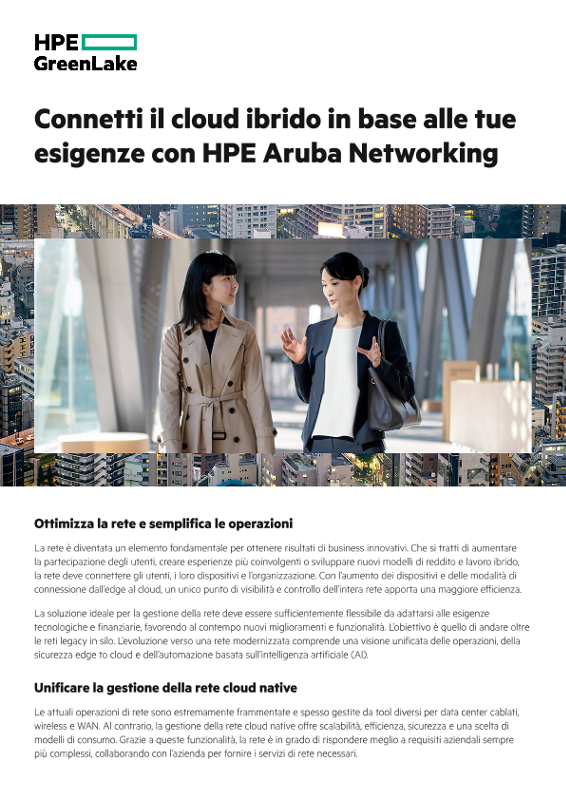 Connetti il cloud ibrido in base alle tue esigenze con HPE Aruba Networking thumbnail