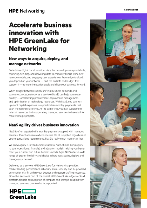 Accelerate business innovation with HPE GreenLake for Networking thumbnail