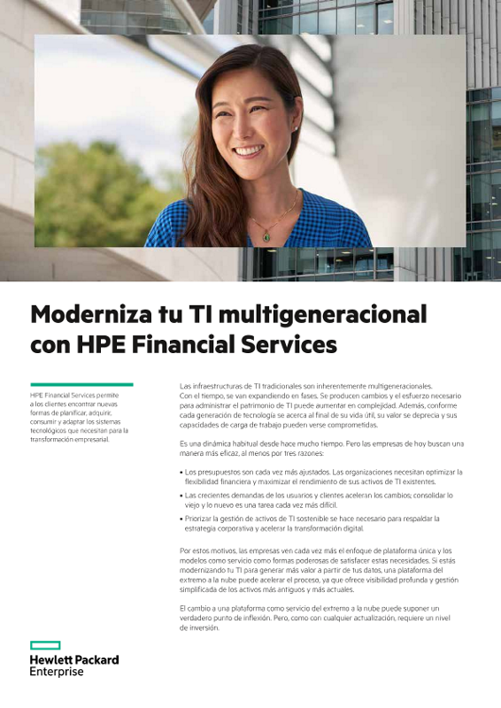 Moderniza tu TI multigeneracional con HPE Financial Services thumbnail