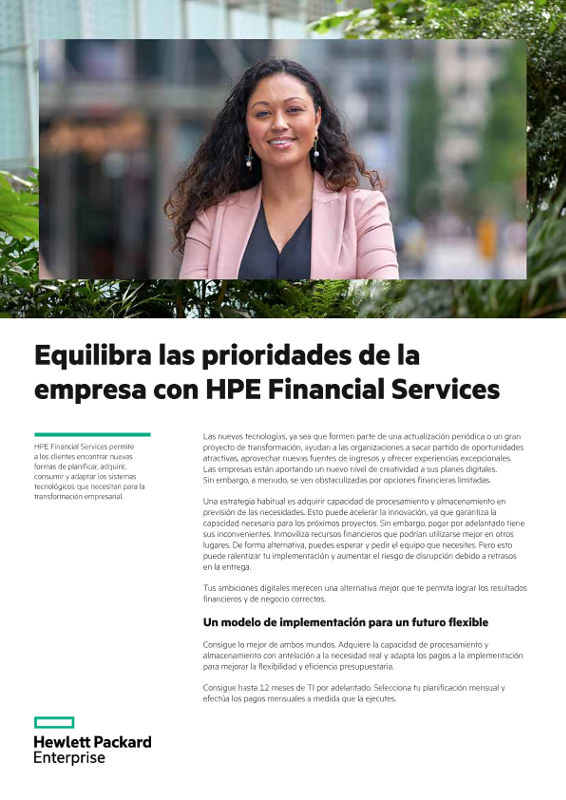 Equilibra las prioridades de la empresa con HPE Financial Services thumbnail