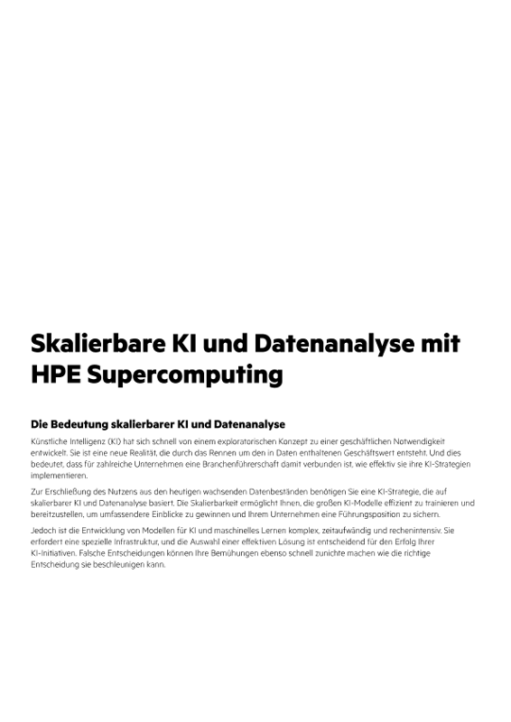 Skalierbare KI und Datenanalyse mit HPE Supercomputing thumbnail