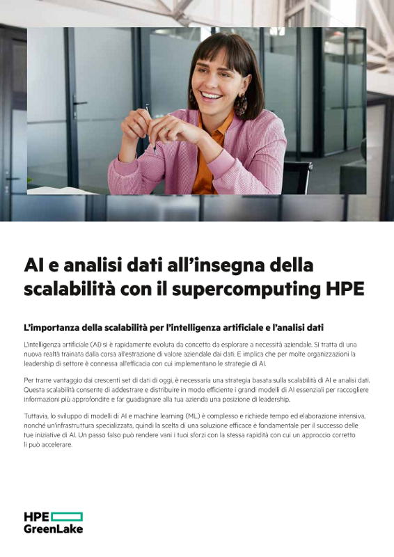 AI e analisi dati all’insegna della scalabilità con il supercomputing HPE thumbnail