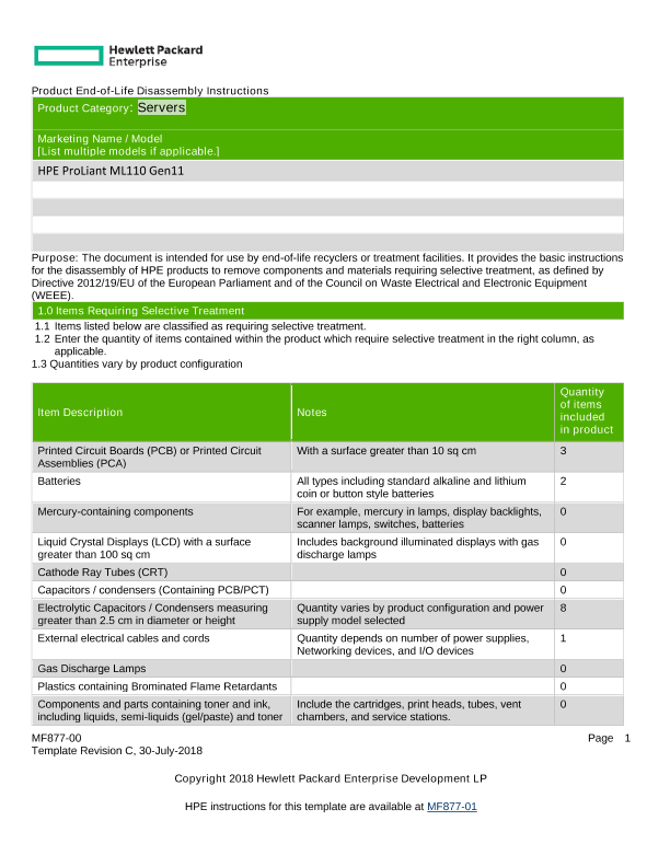 HPE ProLiant ML110 Gen11 thumbnail