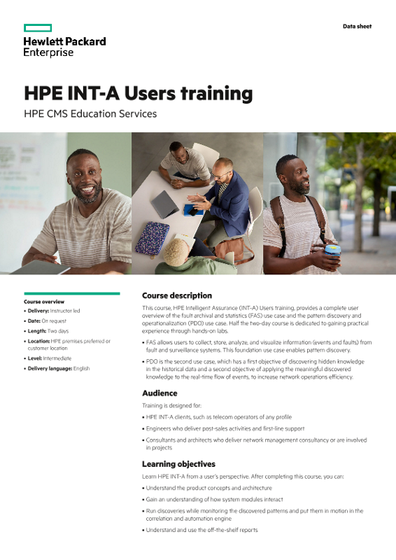 HPE INT-A Users training thumbnail