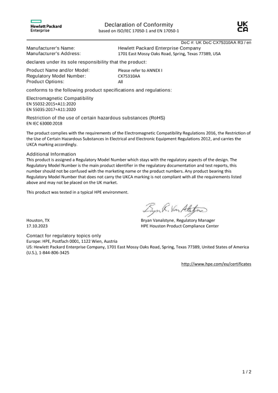 HPE IB NDR 1p OSFP MCX75310AAS Adptr #UKDoC CX75310AA