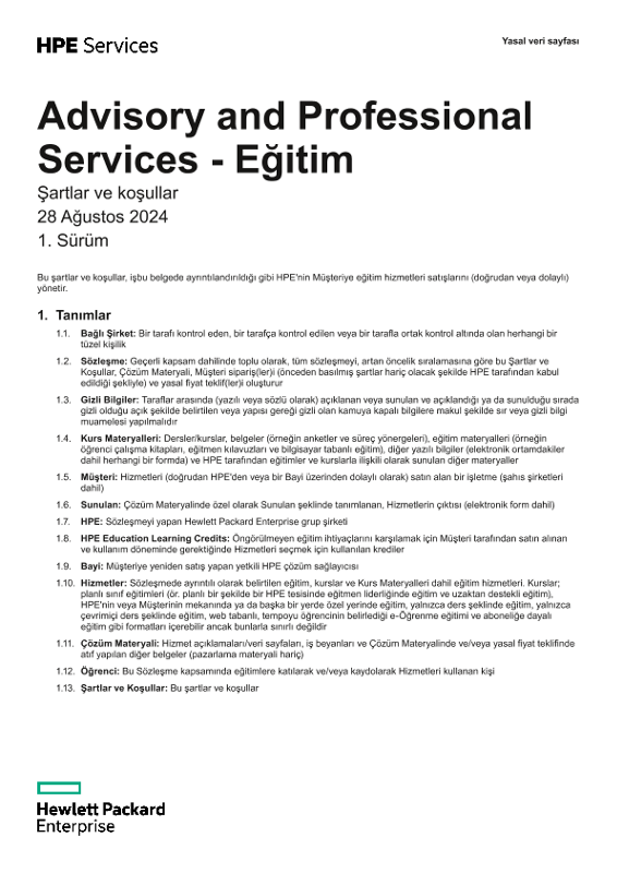 Advisory and Professional Services - Eğitim thumbnail