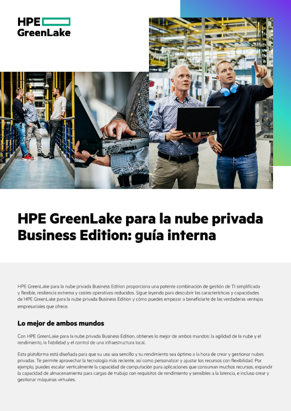 HPE GreenLake para la nube privada Business Edition: guía interna thumbnail