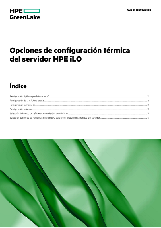 Opciones de configuración térmica de servidores HPE iLO thumbnail
