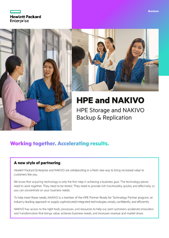 HPE and NAKIVO – HPE Storage and NAKIVO Backup & Replication thumbnail