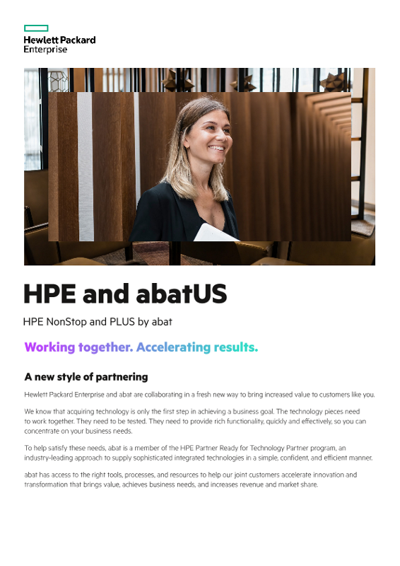 HPE and abatUS – HPE NonStop and PLUS by abat thumbnail