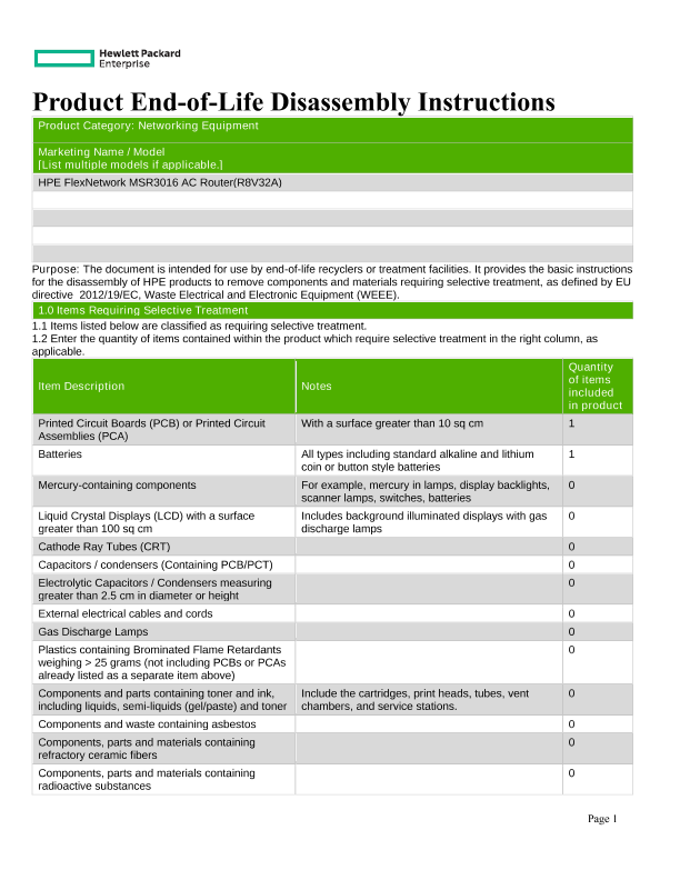 HPE FlexNetwork MSR3016 AC Router thumbnail