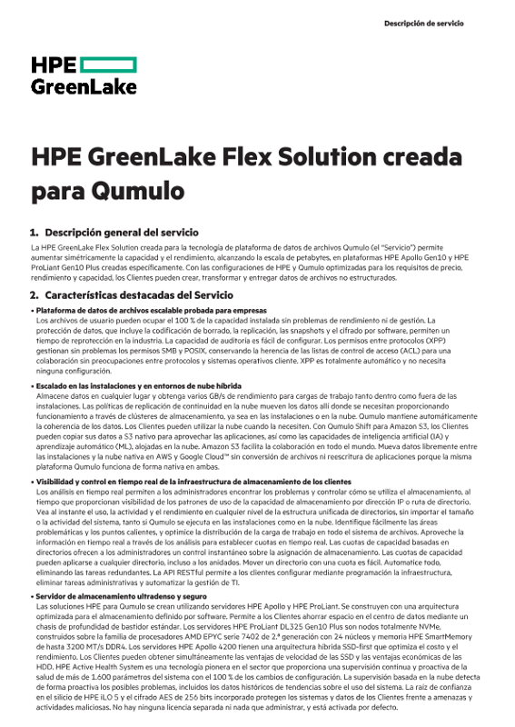 HPE GreenLake Flex Solutions built with Qumulo thumbnail