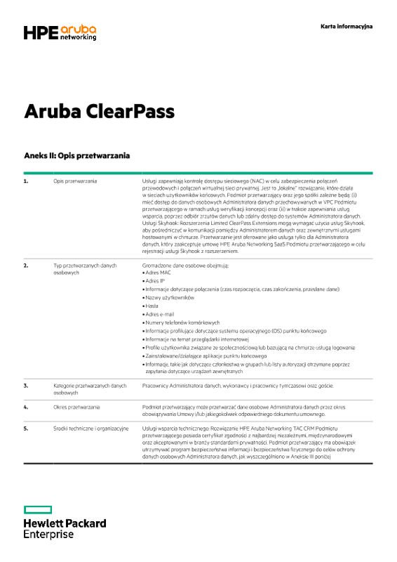 Aruba ClearPass Aneks II i III thumbnail