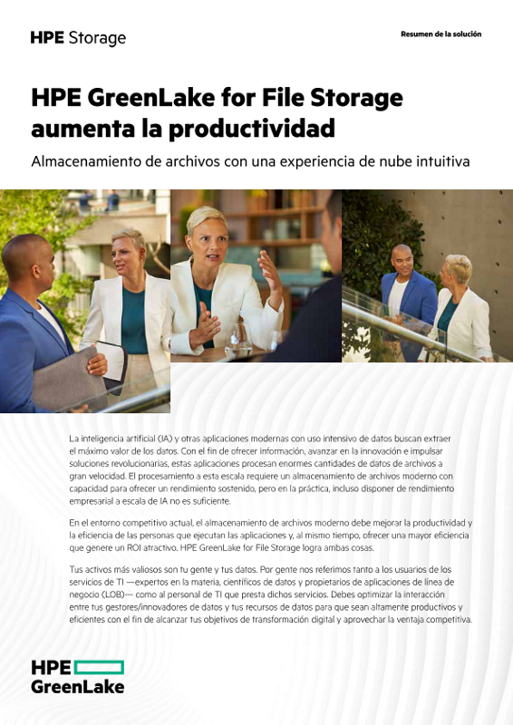 HPE GreenLake for File Storage aumenta la productividad thumbnail