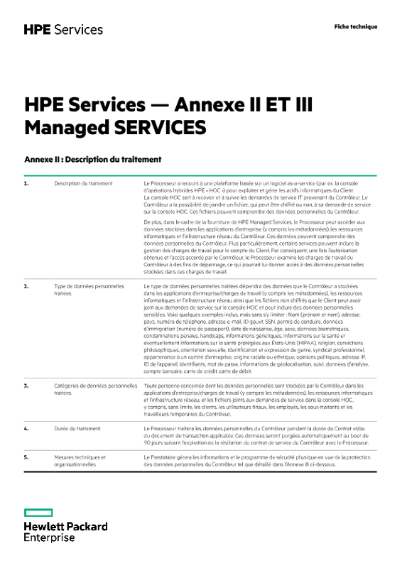 Annexes II et III de HPE Services – Managed Services thumbnail