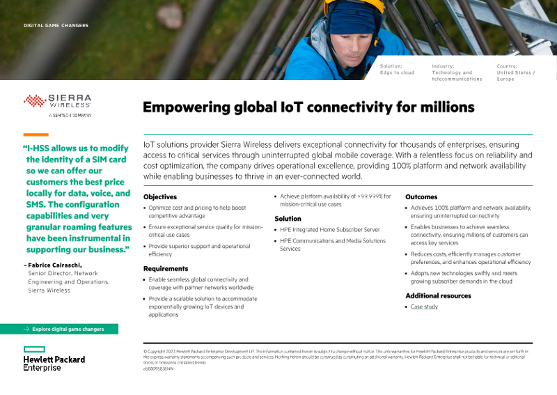 Empowering global IoT connectivity for millions – Sierra Wireless - Success Summary (English) thumbnail