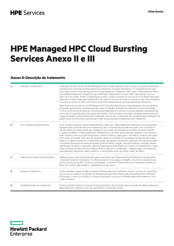 HPE Managed HPC Cloud Bursting Services Anexo II e III thumbnail