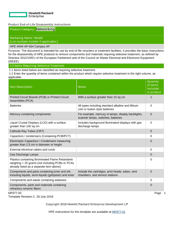 HPE ANW AP-654 Campus Access Point thumbnail