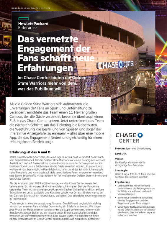 Das vernetzte Engagement der Fans schafft neue Erfahrungen – Chase Center thumbnail