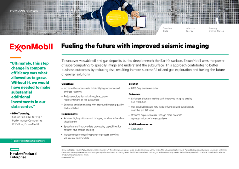 Fueling the future with improved seismic imaging – ExxonMobil - Success Summary thumbnail