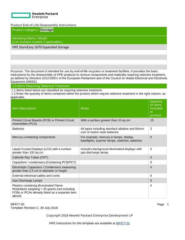 HPE StoreEasy 1670 Expanded Storage thumbnail