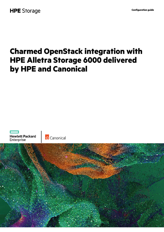 Charmed OpenStack integration with HPE Alletra Storage 6000 delivered by HPE and Canonical thumbnail